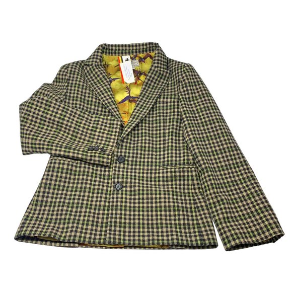 La MINIATURA Black Tan‎ Green Check Single Breast Blazer - Picture 14 of 14